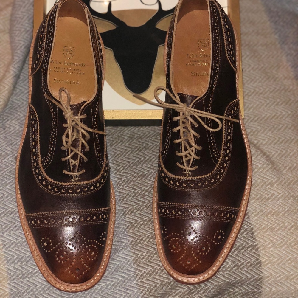 Cherry Leather Allan Edmond shoes
